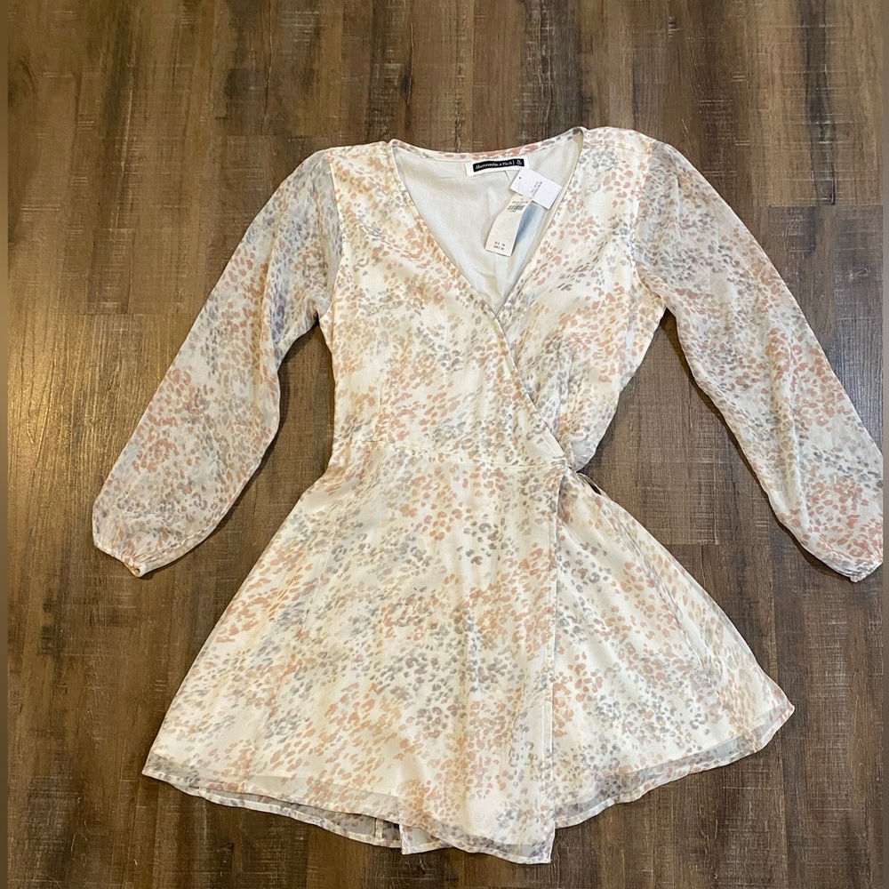 Abercrombie and Fitch Animal Print Wrap Dress Size XL